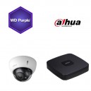 Dahua KIT 4 kanalers NVR 1TB PoE switch H265 +4 stk 4 MP dome kamera 2,7-12  mm motoriseret objektiv -2431